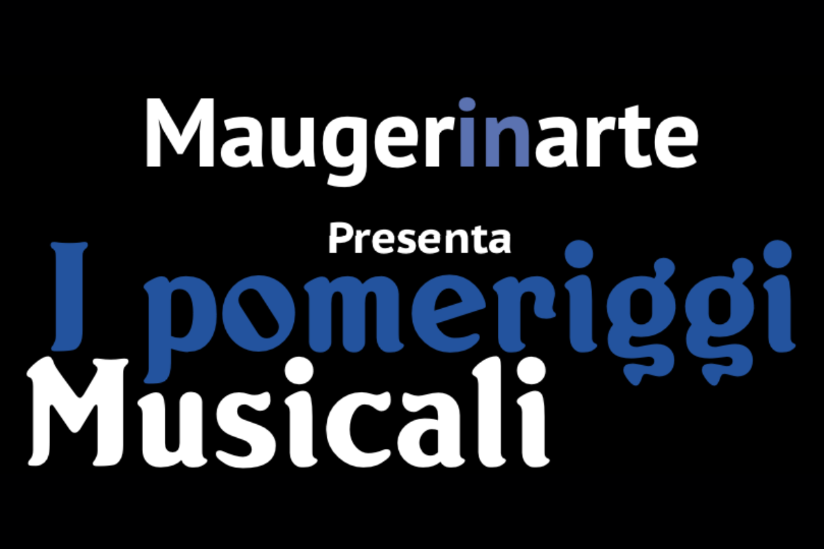 Poster di presentazione de "I Pomeriggi musicali" in Maugeri in Arte